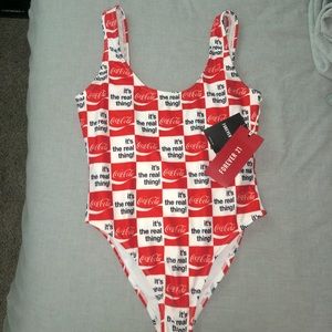 Coca Cola Forever 21 swimsuit one piece bikini